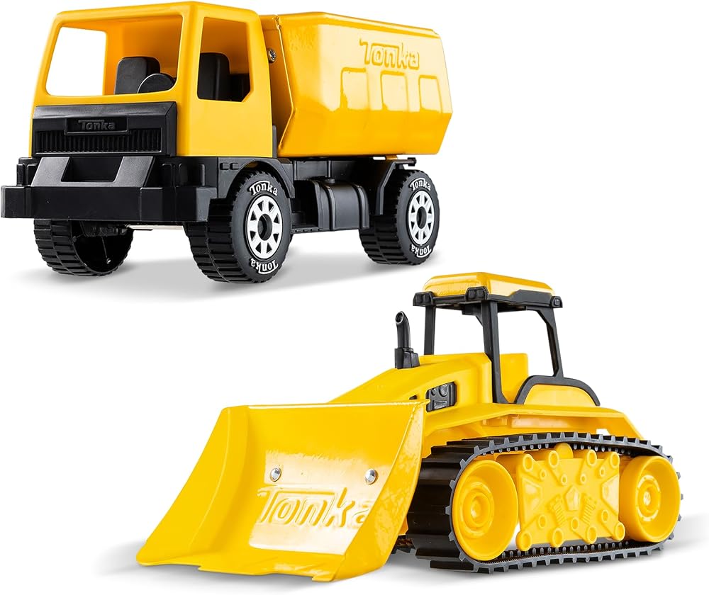 Tonka Steel Classics Giga Series Dump Truck & Bulldozer 2-Pack