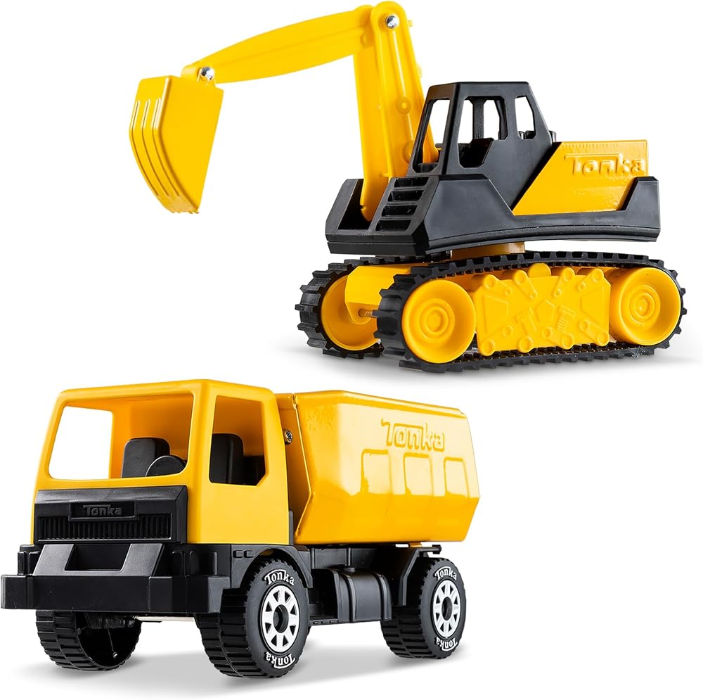Tonka Steel Classics Giga Series Dump Truck & Excavator 2-Pack